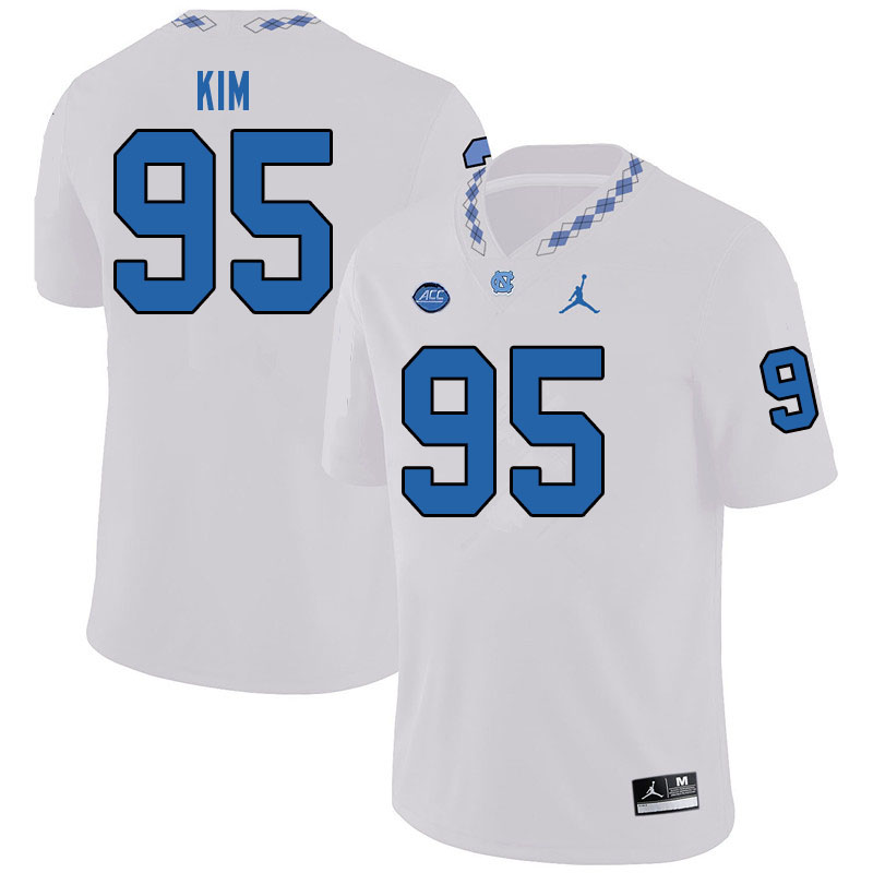 Jordan Brand Men #95 Jonathan Kim North Carolina Tar Heels College Football Jerseys Sale-White